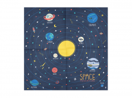 Servetele - Set 20 servetele Space Party, 33x33cm