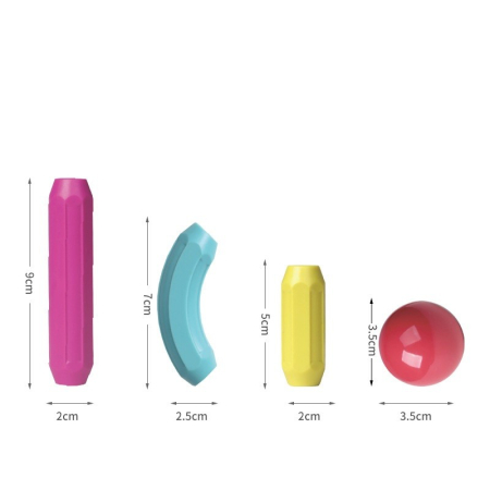 Set 36 piese magnetice de constructie, Flippy, Forme geometrice, Multicolor [6]