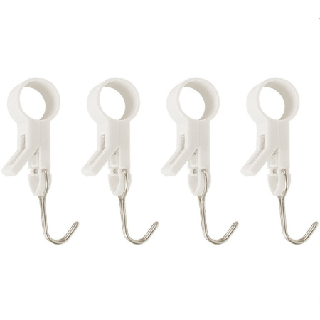 Articole pentru baie - Set 4 Carlige Multifunctionale , Tubulare, Pentru Baie/Bucatarie, din ABS, 8.7 x 3.5 cm, Alb