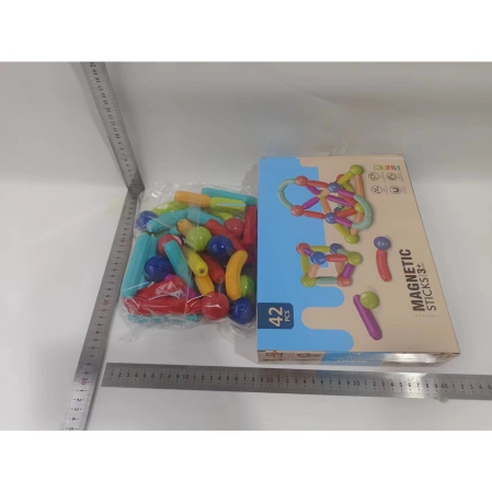 Set 42 piese magnetice de constructie, Flippy, Forme geometrice, Multicolor [6]