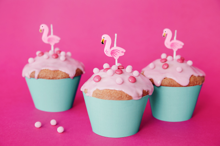 Set 5 Lumânări tort Flamingo, 3cm [1]