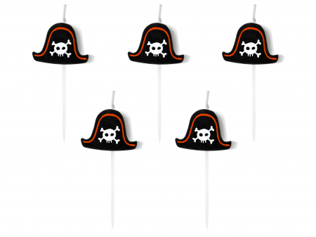 Petrecere Pirati - Set 5 Lumânări tort Petrecere cu Pirați, 2cm