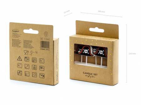 Set 5 Lumânări tort Petrecere cu Pirați, 2cm [2]