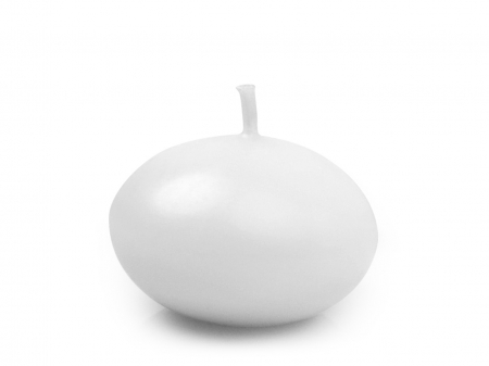 ACCESORII PENTRU NUNTA - lumanari plutitoare disc, mat, alb, 4cm