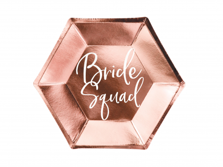Farfurii - Set 6 Farfurii Roze Bride Squad 23 cm