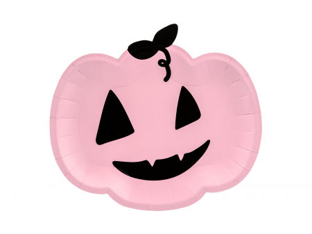 Petrecere Halloween - Set 6 Farfurii Dovleac, 25 x 22 cm