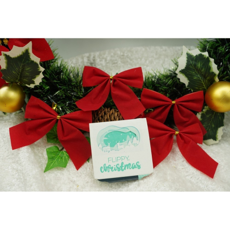 Set 6 fundite pentru brad, Rosii, clasice , 7 x 8 cm, din poliester, Flippy [2]