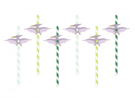 Paie - Set 6 paie Pterodactyl, 19.5 cm, mix