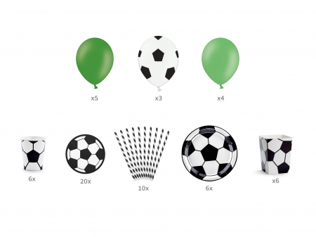 Petreceri Sportive - Set 60 buc decorațiuni petrecere - Fotbal