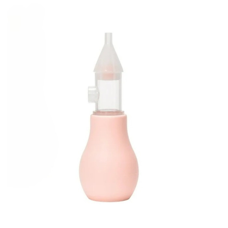 Articole Diverse copii - Set Aspirator Nazal pentru Copii, Flippy, Manual, Anti-Reflux, cu Pompita, Usor de Curatat, Varf din Silicon, 11.2x4cm, Roz
