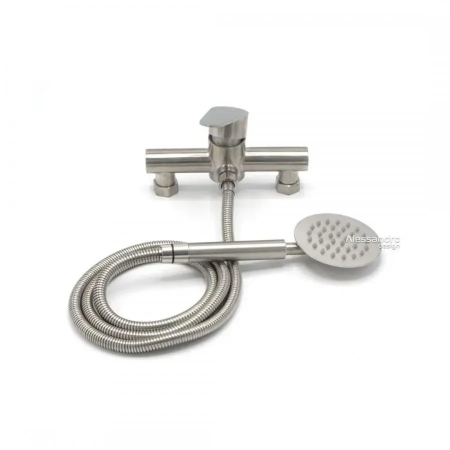 Articole pentru baie - Set Baterie si Furtun, Inox SUS304, Satinat, LY011