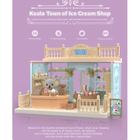 Set Casa de papusi, magazin de inghetata, cu mobilier si figurine, Flippy [3]