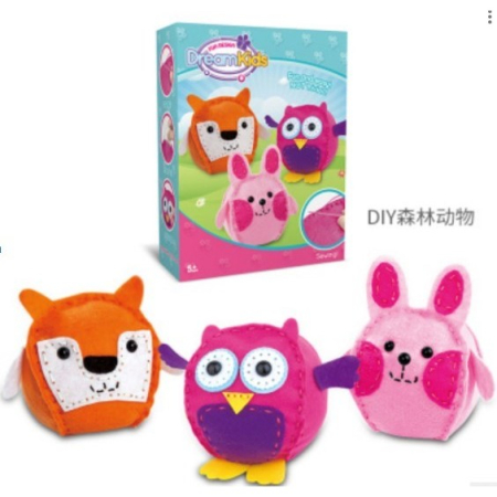 Jucarii Creative - Set creatie perna pentru copii, Dream Kids, 3 piese, model 2