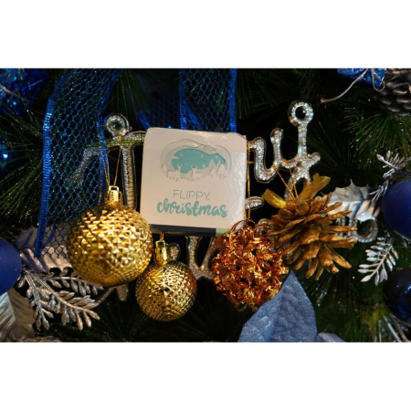 Set de 24 ornamente de brad, Flippy, de tip Glob, Multicolor, din polistiren, cu finisaj sclipitor , cutie  5  cm adancime x 29  cm lungime x 19  cm inaltime [8]