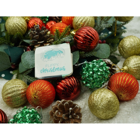 Set de 35 ornamente de brad, Flippy, de tip Glob, Multicolor, din polistiren, cu finisaj sclipitor , cutie  14  cm adancime x 23  cm inaltime x 14  cm lungime) [7]