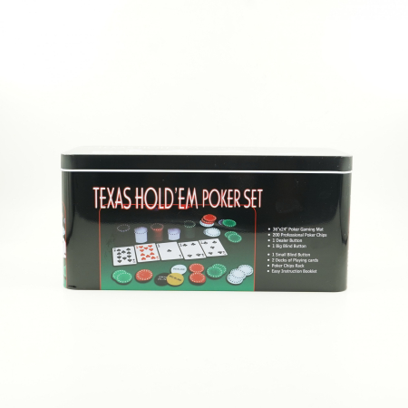 Set de Poker Complex cu 200 de jetoane Flippy, Include 2 seturi de carti, Texas Hold`em set, portabil, cutie depozitare [10]