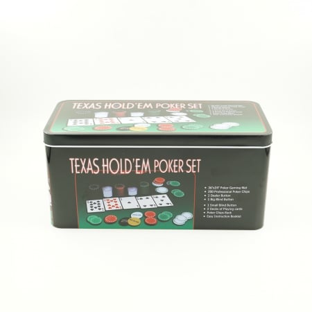 Set de Poker Complex cu 200 de jetoane Flippy, Include 2 seturi de carti, Texas Hold`em set, portabil, cutie depozitare [11]