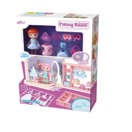 Set garderoba cu tinute, Flippy, casa de papusi cu haine si accesorii [5]