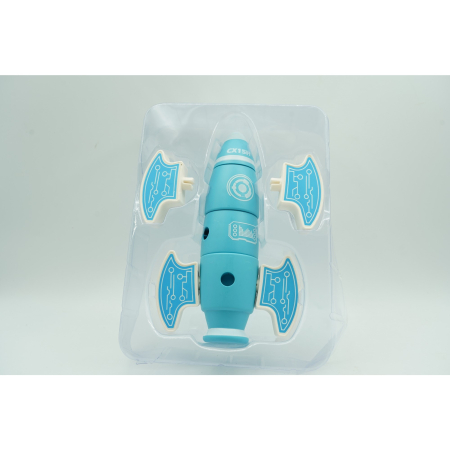 Set inteligent de blocuri magnetice pentru copii, 8 piese, cutie depozitare, racheta, albastru [3]