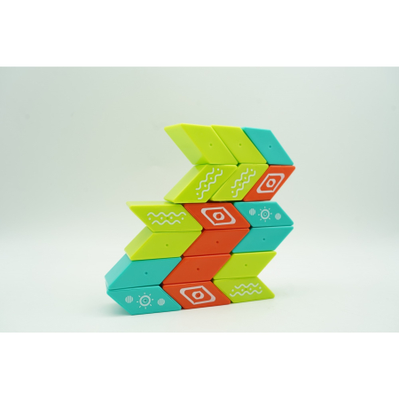 Set inteligent de constructie cu piese magnetice, 26 piese, +3 ani, multicolor [10]