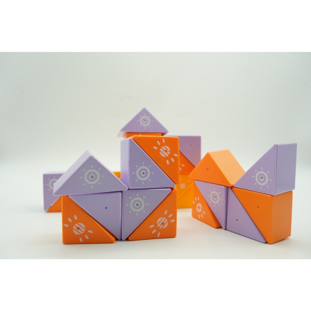 Set inteligent de constructie cu piese magnetice, Flippy, 26 piese, pentru copii, +3 ani, multicolor [6]