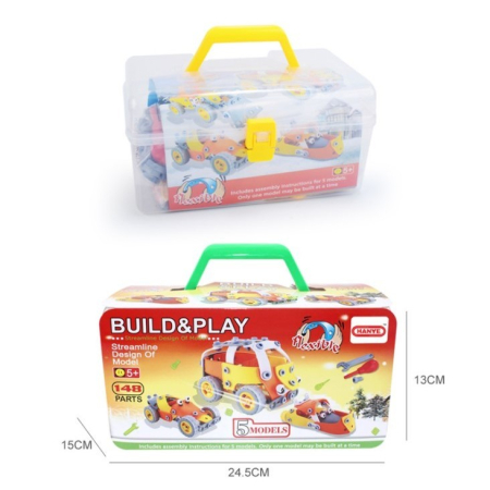Set pentru construit masini, Flippy, Educativ si creativ, 148 piese [3]