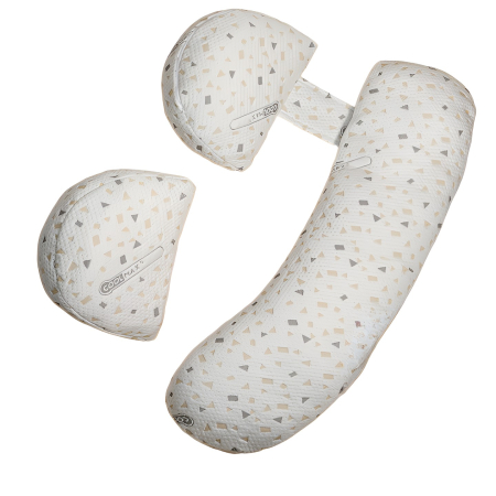 Perne si textile - Set Perna pentru Gravide, Flippy, Husa Detasabila, Utilizare in Forma H si U, Reglabila, Latime Ajustabila, Proactive, Gri