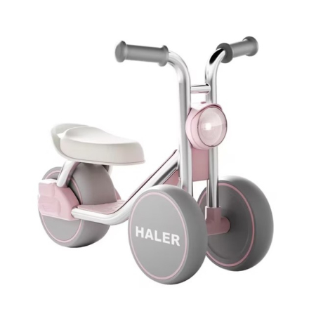 Masinute, Triciclete si Masinute Electrice - Tricicleta pentru Copii, Flippy, Exercitiu de Echilibru, pentru 1-6 Ani, Lumina LED, Fara Pedale, din Plastic, Roti 7.8 cm, Greutate Portanta 50 kg, 43 x 58 x 35 cm, Roz