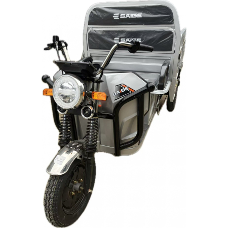 Triciclu Electic de Marfa Chuanqi, Saige, Fara Permis, Motor 1600W, Baterie 72V32Ah, Autonomie 60km, 250x88x115 cm, Viteza Maxima 25km/h, Gri [8]