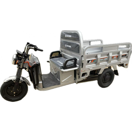 Triciclu Electic de Marfa Chuanqi, Saige, Fara Permis, Motor 1600W, Baterie 72V32Ah, Autonomie 60km, 250x88x115 cm, Viteza Maxima 25km/h, Gri [2]