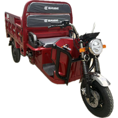 Triciclu Electic de Marfa Chuanqi, Saige, Fara Permis, Motor 1600W, Baterie 72V32Ah, Autonomie 60km, 250x88x115 cm, Viteza Maxima 25km/h, Rosu [2]