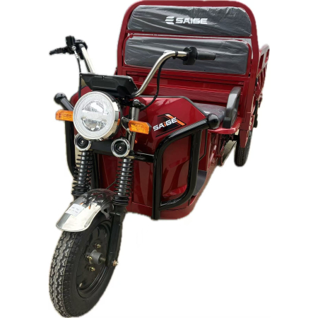 Triciclu Electic de Marfa Chuanqi, Saige, Fara Permis, Motor 1600W, Baterie 72V32Ah, Autonomie 60km, 250x88x115 cm, Viteza Maxima 25km/h, Rosu [8]