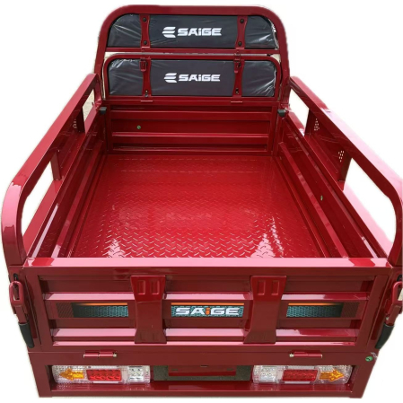 Triciclu Electic de Marfa Chuanqi, Saige, Fara Permis, Motor 1600W, Baterie 72V32Ah, Autonomie 60km, 250x88x115 cm, Viteza Maxima 25km/h, Rosu [4]