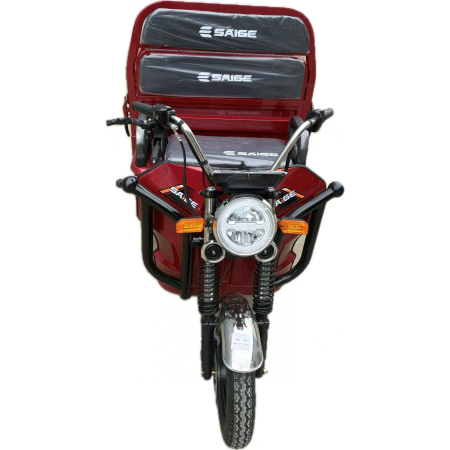 Triciclu Electic de Marfa Chuanqi, Saige, Fara Permis, Motor 1600W, Baterie 72V32Ah, Autonomie 60km, 250x88x115 cm, Viteza Maxima 25km/h, Rosu [5]