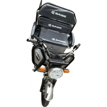 Triciclu Electric de Marfa XPB, Saige, Viteza Maxima 25 km/h, Motor 1600W, Baterie 60V/20Ah, Fara Permis, Mototricicleta Electrica de Transport, Gri [3]