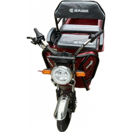 Triciclu Electric de Marfa XPB, Saige, Viteza Maxima 25 km/h, Motor 1600W, Baterie 60V/20Ah, Fara Permis, Mototricicleta Electrica de Transport, Rosu [3]