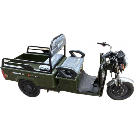 Triciclu Electric de Marfa XPB, Saige, Viteza Maxima 25 km/h, Motor 1600W, Baterie 60V/20Ah, Fara Permis, Mototricicleta Electrica de Transport, Verde [5]
