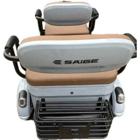 Triciclu Electric V6, Saige, Fara Permis, cu Doua Locuri, Motor 1800W, Baterie 72V24Ah, Autonomie 60km, 220x88x105 cm, Viteza Maxima 25km/h, Gri [3]