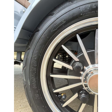 Triciclu Electric V6, Saige, Fara Permis, cu Doua Locuri, Motor 1800W, Baterie 72V24Ah, Autonomie 60km, 220x88x105 cm, Viteza Maxima 25km/h, Gri [10]