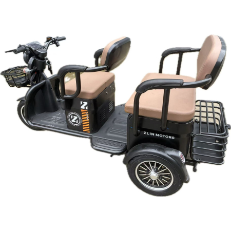 Triciclu Electric V6, Saige, Fara Permis, cu Doua Locuri, Motor 1800W, Baterie 72V24Ah, Autonomie 60km, 220x88x105 cm, Viteza Maxima 25km/h, Negru OldStyle [5]