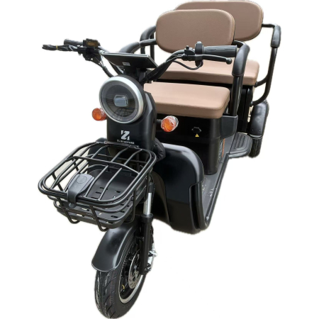 Triciclu Electric V6, Saige, Fara Permis, cu Doua Locuri, Motor 1800W, Baterie 72V24Ah, Autonomie 60km, 220x88x105 cm, Viteza Maxima 25km/h, Negru OldStyle [4]