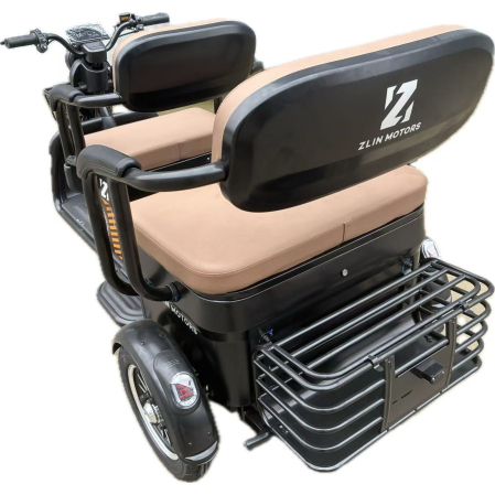 Triciclu Electric V6, Saige, Fara Permis, cu Doua Locuri, Motor 1800W, Baterie 72V24Ah, Autonomie 60km, 220x88x105 cm, Viteza Maxima 25km/h, Negru OldStyle [6]