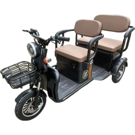 Scutere si Tricicluri Electrice - Triciclu Electric V6, Saige, Fara Permis, cu Doua Locuri, Motor 1800W, Baterie 72V24Ah, Autonomie 60km, 220x88x105 cm, Viteza Maxima 25km/h, Negru OldStyle