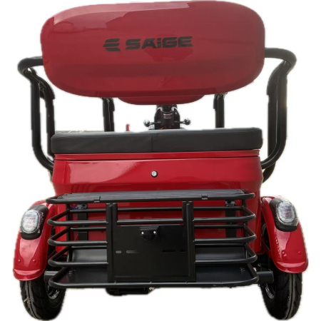 Triciclu Electric V6, Saige, Fara Permis, cu Doua Locuri, Motor 1800W, Baterie 72V24Ah, Autonomie 60km, 220x88x105 cm, Viteza Maxima 25km/h, Rosu [14]