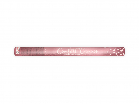 Confetti - Tun de confetti cu inimi, Rose Gold, 60cm