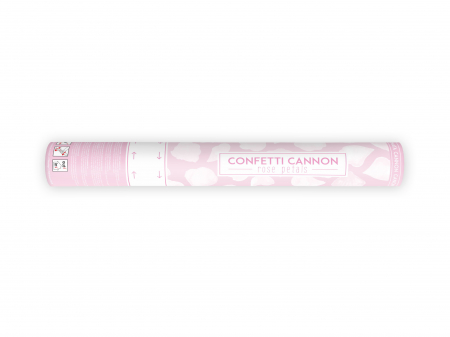 Confetti - Tun de confetti cu petale de trandafiri, alb, 40cm