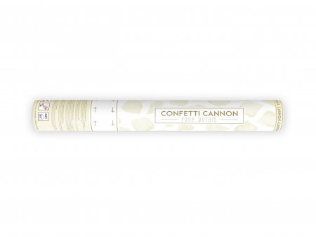 Confetti - Tun de confetti cu petale de trandafiri, crem, 40cm