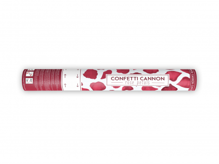 Confetti - Tun de confetti cu petale de trandafiri, roșu închis, 40cm