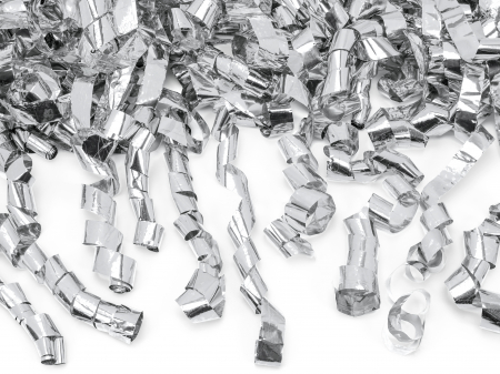 Tun de confetti cu serpentine, argintiu, 60cm [2]