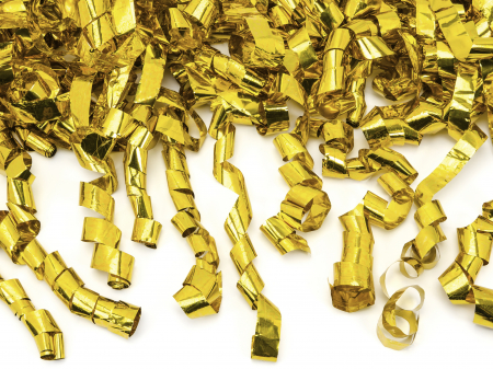 Tun de confetti cu serpentine, auriu, 60cm [2]